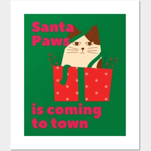 Santa Paws Coming To Town Posters and Art